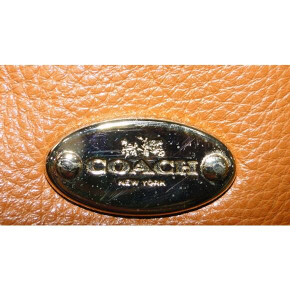 Coach Morgan Pebbled Leather Satchel Bag Brown F35185 - Picture 2 of 9